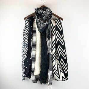 🦓 Black & White BUNDLE of 8 Mix & Match Scarves🦓